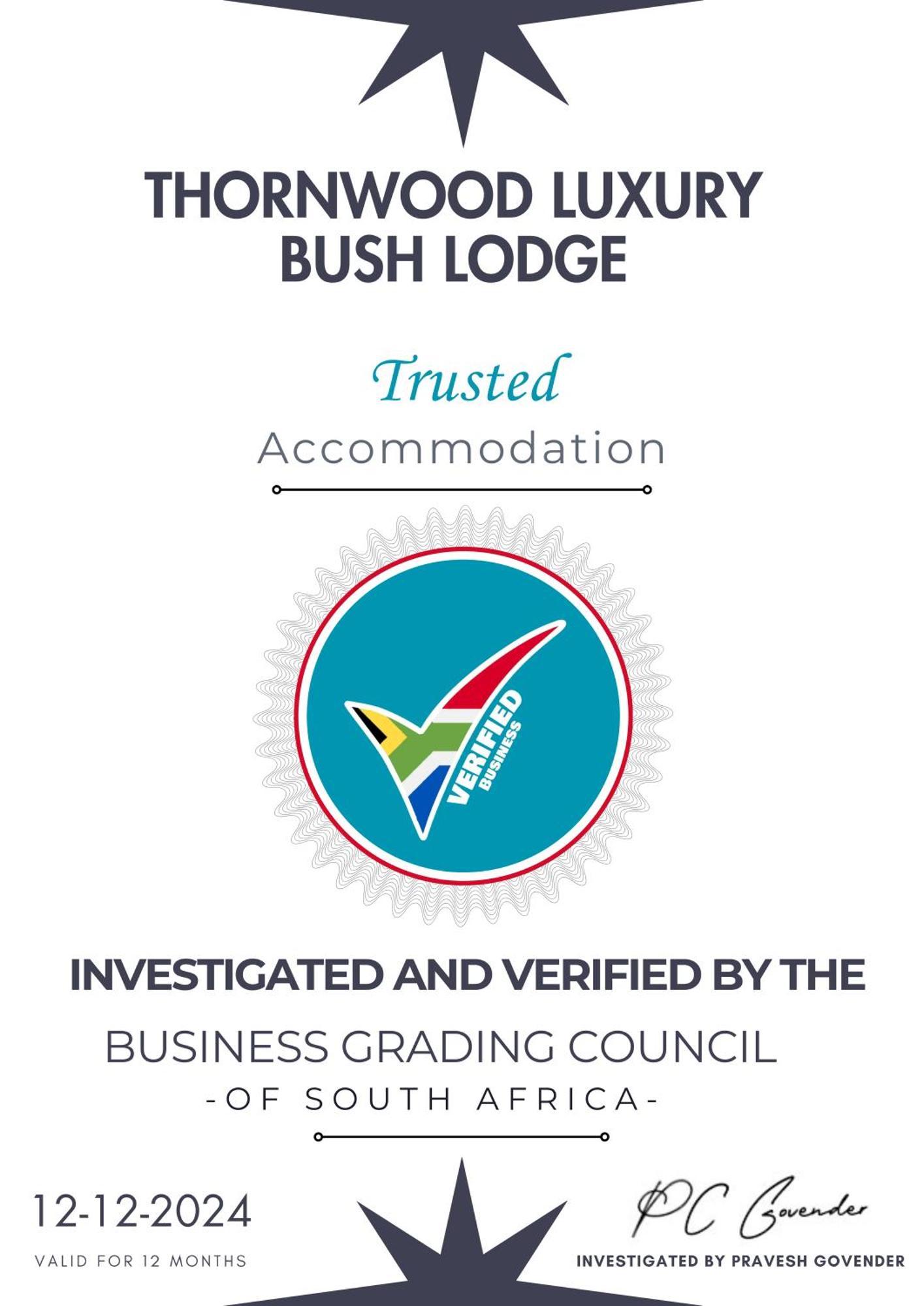 Thornwood Vila Hluhluwe Exterior foto